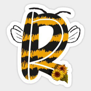Bee Letter - R Sticker